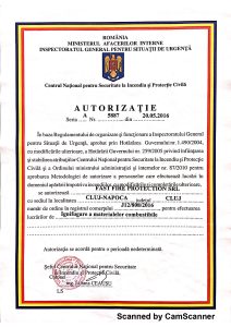 Autorizatie ignifugare